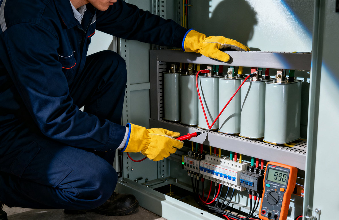 Onko olemassa ei-invasiivista tapaa seurata tehokondensaattorien sisäistä kuntoa, kuten niiden vastaavaa sarjavastusta (ESR)?